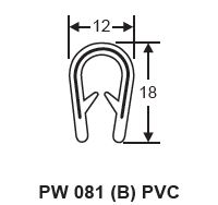 AMBASSADOR WHITE PINCHWELD EDGE TRIM 12 X 18 